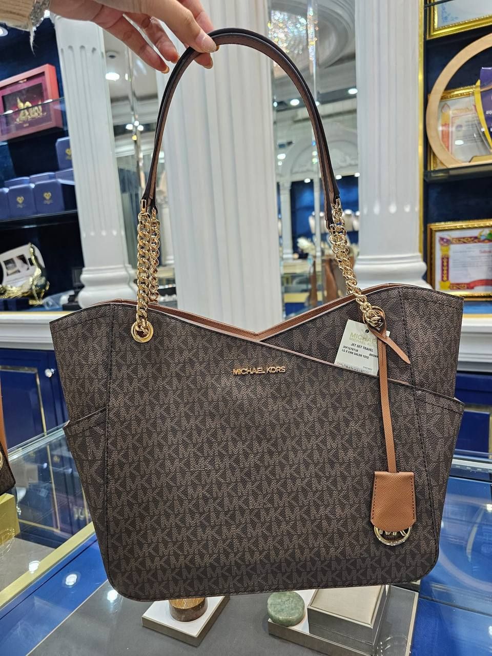 Michael Kors Jet Set Large Signature Logo Women's Shoulder Bag